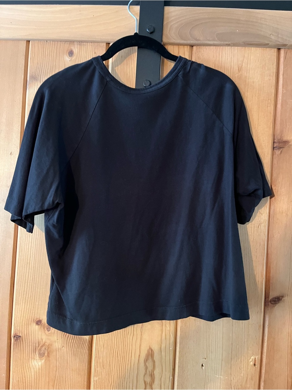Everlane Black Women's Cropped Short Sleeve Tee